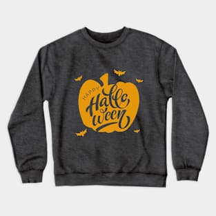 Nice Pumpkin Happy Halloween Typography Crewneck Sweatshirt